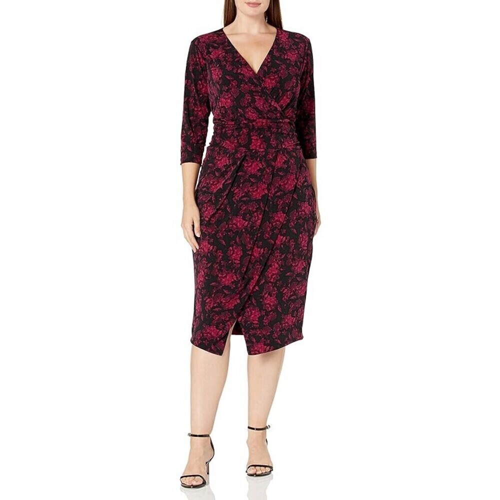 Rachel Rachel Roy Women's Printed Wrap Dress size L in fuchsia floral